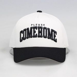 Please Come Home Vintage Corduroy Hat white